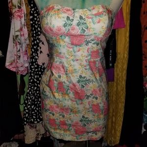 Strapless retro style dress with pockets AS U WISH  NWT